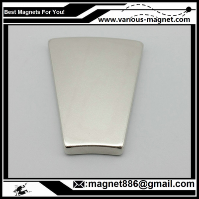 China Neodymium Arc Magnet for Wind Turbine Alternator with N45UH ZN coating supplier