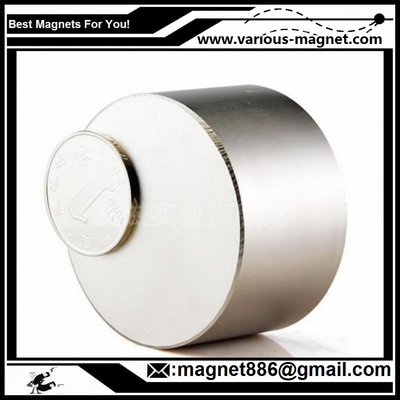 China 350 Lbs N52 Round D50 x 20 mm Neodymium Permanent Diameter Magnets supplier