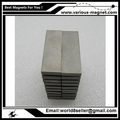 China SmCo Magnet Block 30x10x3 YXG24H, 350degree C High Temperature Permanent Rare Earth Magnets supplier