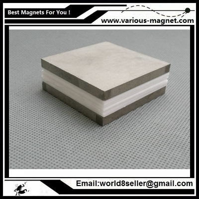 China SmCo Magnet Block 40.5x40.5x5 mm YXG30H, 350degree C High Temperature Mortor Magnet Permanent Rare Earth Magnets for Bor supplier