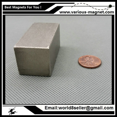 China SmCo Magnet Block 50x25x25 mm YXG26, 350degree C High Temperature Mortor Magnet Permanent Rare Earth Magnets supplier