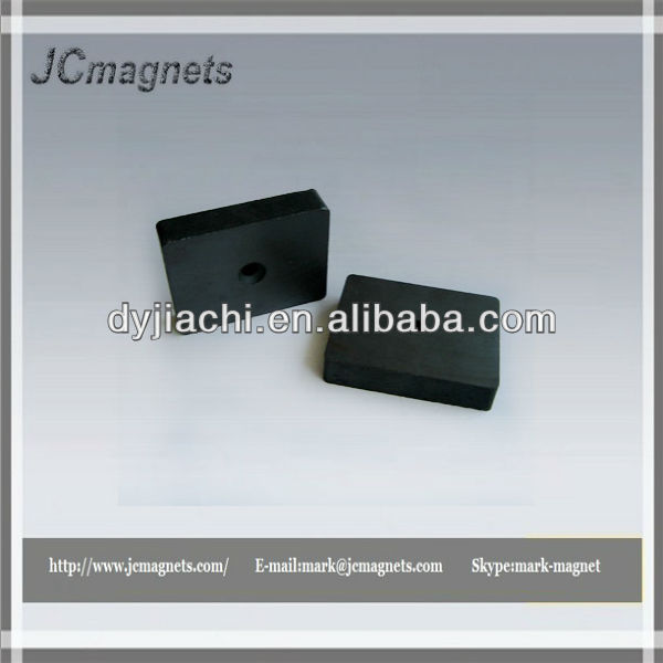 Ceramic Magnets Grade 8 2 x 2 x 1 Block, Package of 2 Hard Ferrite Magnets