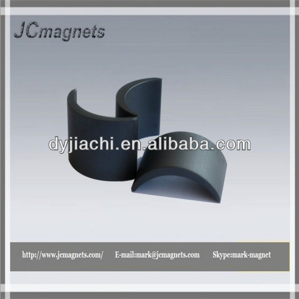 Ceramic magnetFerrite Arc-segment magnet with two groove on the two side
