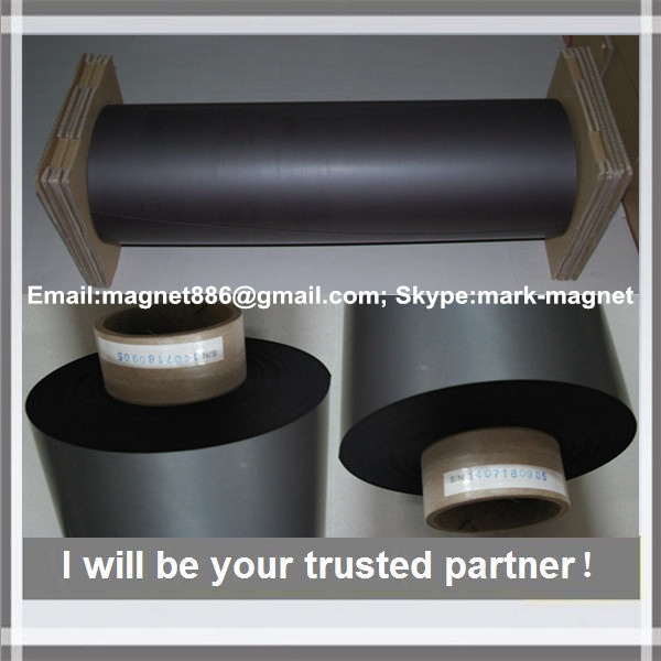 Magnetic sheet; Flexible rubber magnet roll Магнитный винил 0,9мм с клеевым слоем (0,62м х 30,5м)