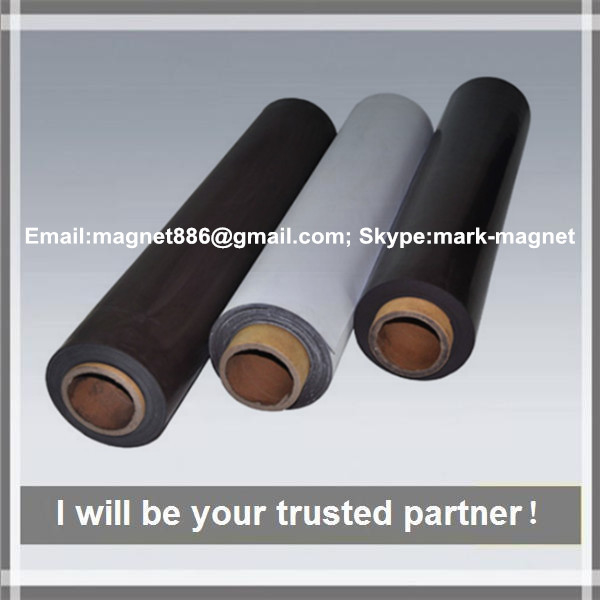 Magnetic sheet; Flexible rubber magnet roll Магнитный винил 0,4мм с клеевым слоем (0,62м х 30,5м)