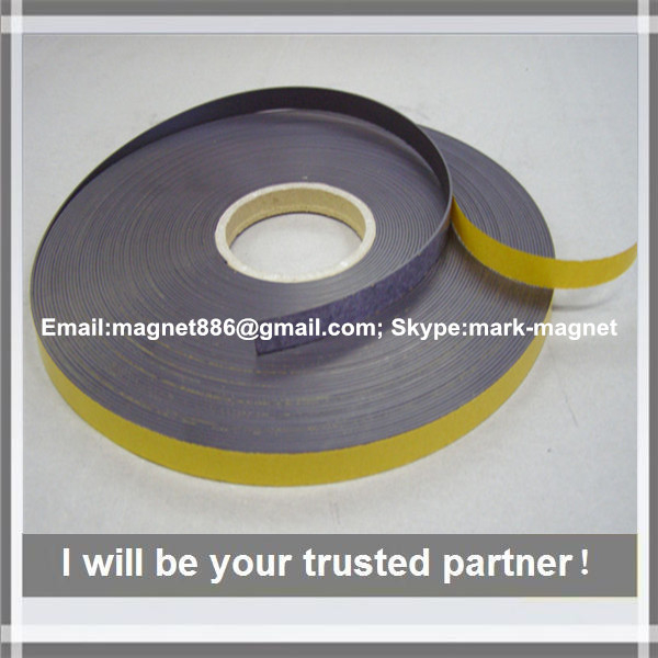 Magnetic strip; Flexible rubber magnet strip  Магнитная лента 25,4 тип А и B с клеевым слоем Extra (Tesa)