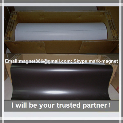 China Magnetic sheet; Flexible rubber magnet roll Магнитный винил 0,4мм с клеевым слоем (0,62м х 30,5м) supplier